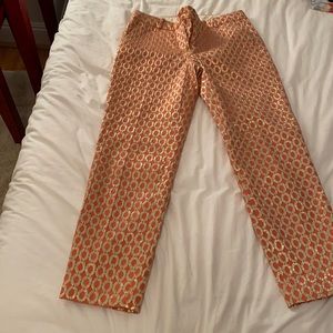 JCrew Metallic Gold Pants